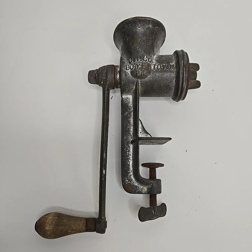 Keystone No. 20 Vintage Table‎ Mount Hand Crank Meat Grinder